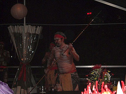 Aborigines performing