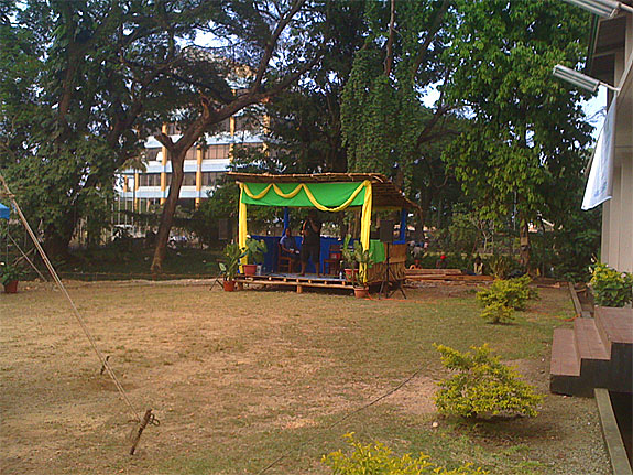 The small stage on the grounds of the National Archives Solomon Islands