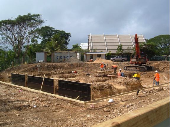 Construction of the National Archives and the National Library Building.